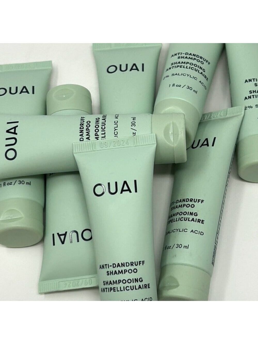 OUAI ANTI DANDRUFF SHAMPOO W/ 2% SALICYLIC ACID - 1oz 6 pack  NEW exp 9/24